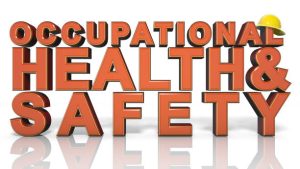 OHS | PROCons Bold 3D orange text spells'OCCUPATIONAL HEALTH & SAFETY' with a yellow hard hat perched on the top right edge.